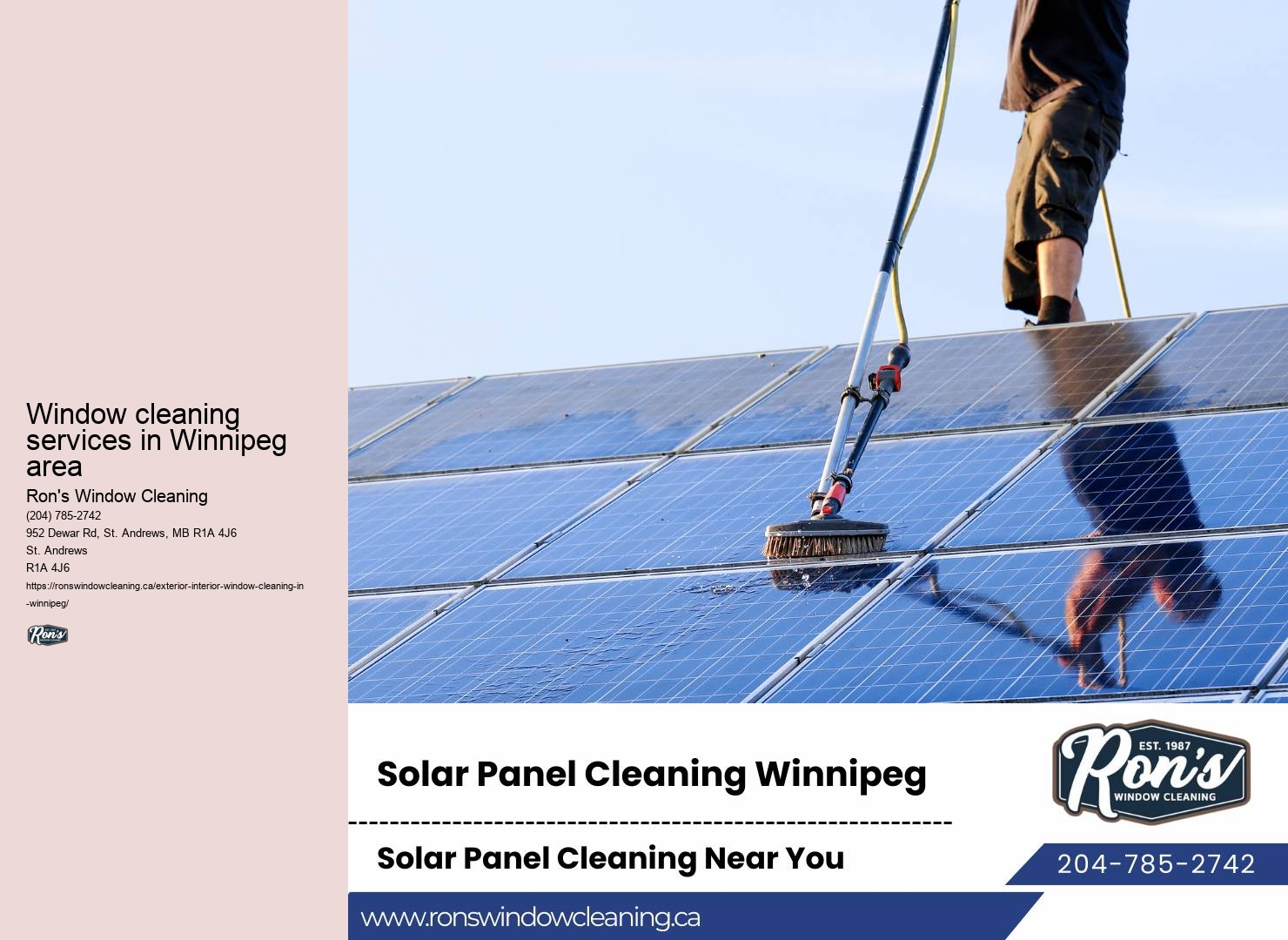 Commercial window washing estimate Winnipeg