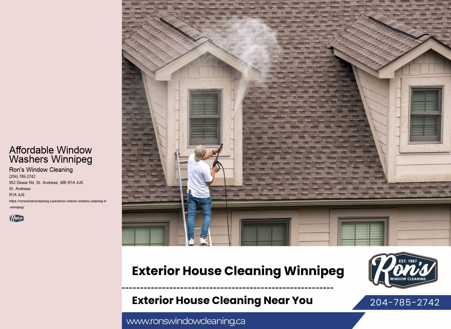 Exterior Window Washing Affordable Window Washers Winnipeg