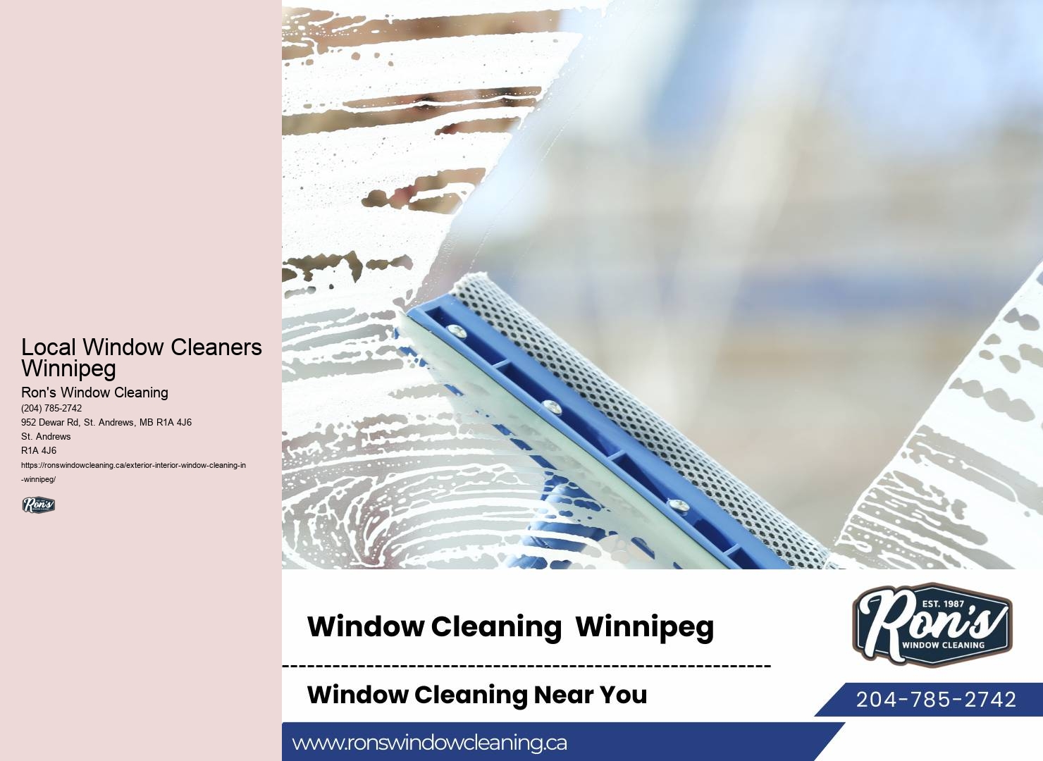 Window Cleaning Estimates Local Window Cleaners Winnipeg