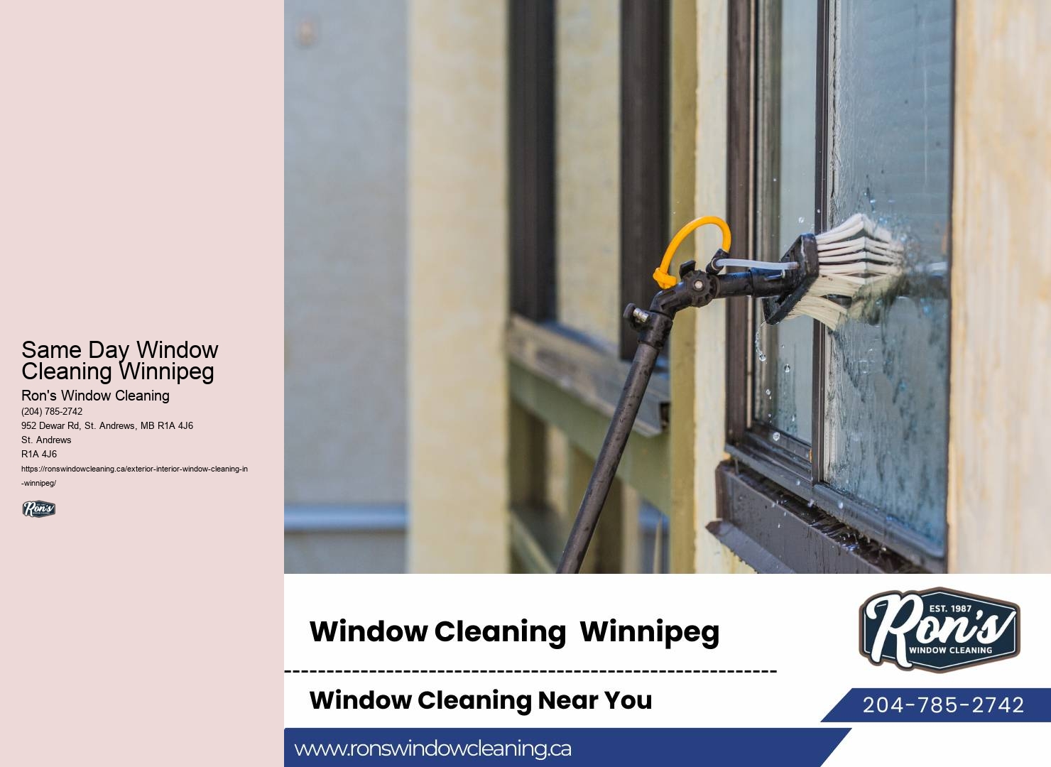 Eco-Friendly Window Services Same Day Window Cleaning Winnipeg