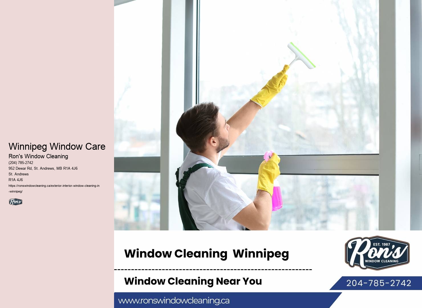 Residential Window Cleaning Winnipeg Window Care